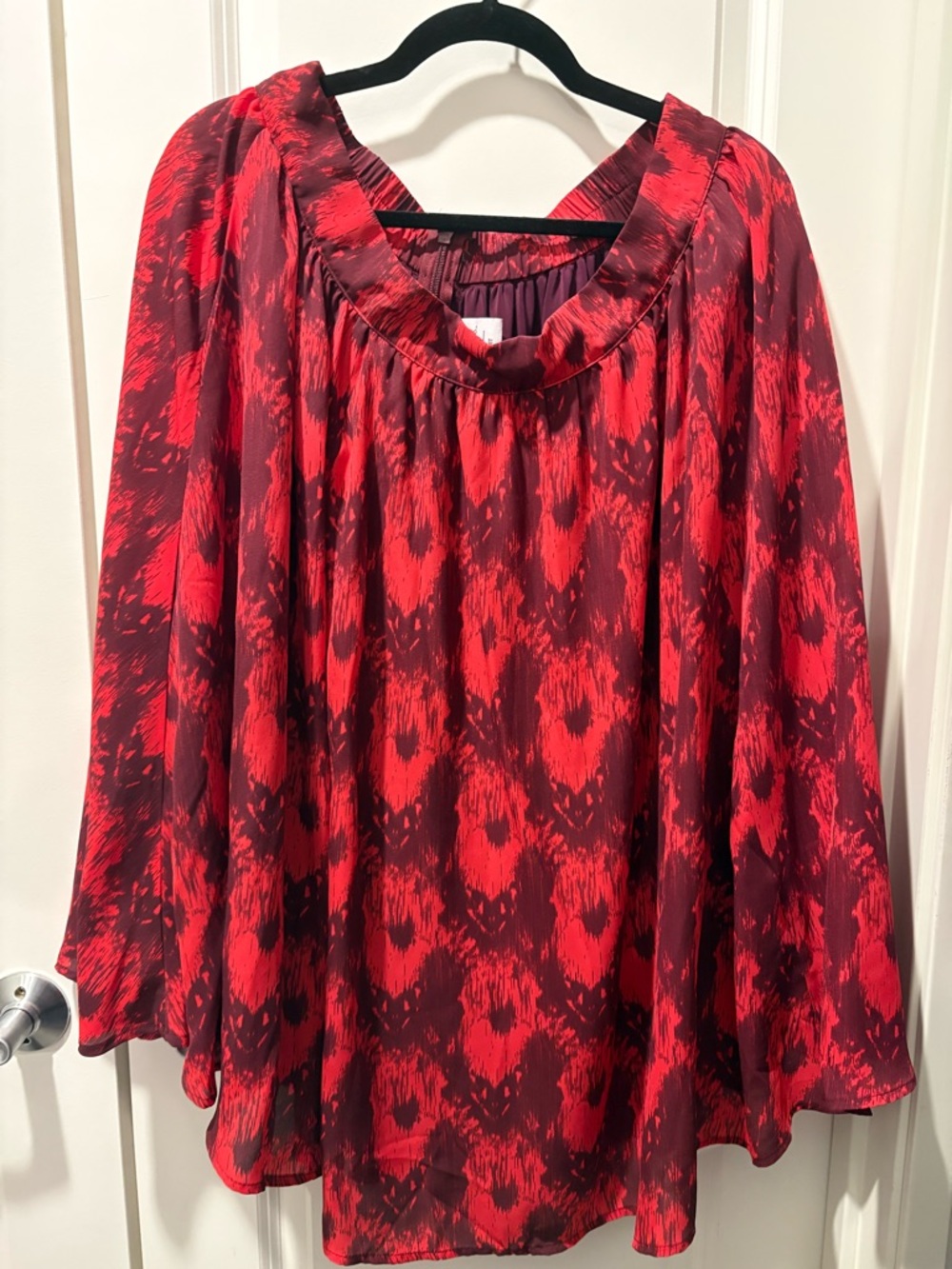 Vixen by Micheline Pitt IT Red and Burgundy Circle Skirt